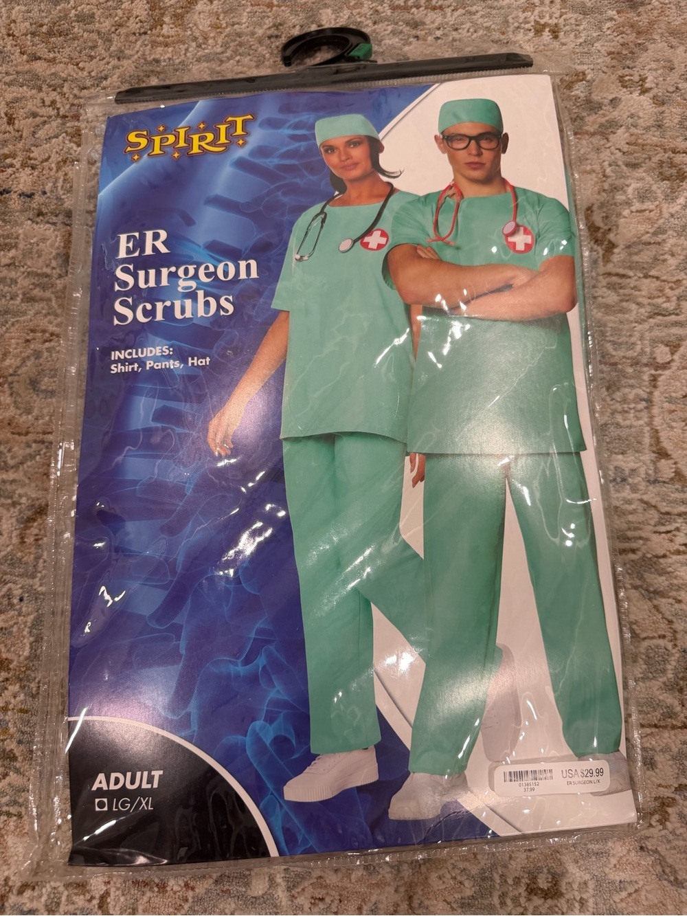 Spirit ER Surgeon Scrubs Costume - Green